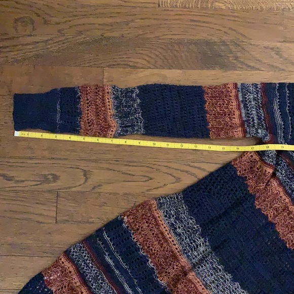 NWOT Natural Reflections wide striped knit waterfall Cardigan size Medium - Picture 13 of 16